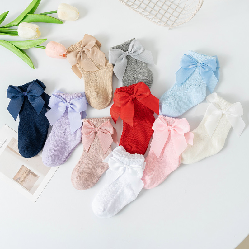 Baby Xl - Calzini estivi per neonate Grandi fiocchi