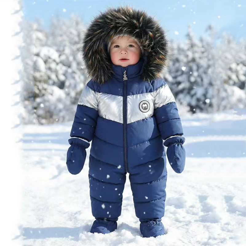 Baby Clothing Winter - Tutina Invernale per Neonati con Guanti,