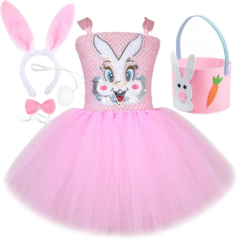 Baby Clothing Easter - Costume cosplay per coniglietta con paillettes